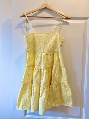 Snapper Rock yellow seersucker cover up size 14